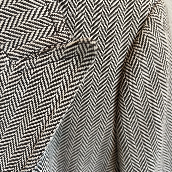 MICHAEL KORS Herringbone Suit Blazer SZ 12 Equestrian Campus Dark Academia - Picture 5 of 7